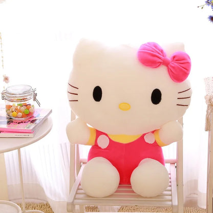 Hello Kitty Plush Toy — 20cm Sanrio Soft Stuffed KT Cat Doll, Cute Movie Character, Birthday Gift for Kids