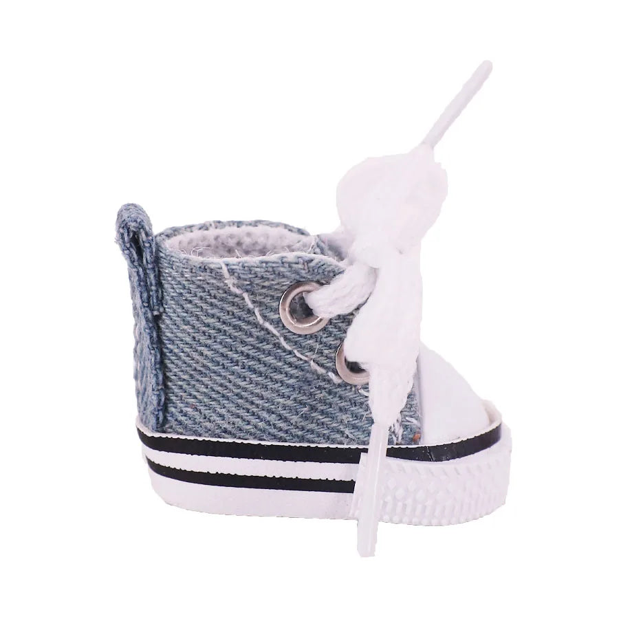 3.8cm Doll Canvas & Leather Shoes for 17cm Labubu Dolls – Cute Doll Clothes Accessories & Gift for Girls