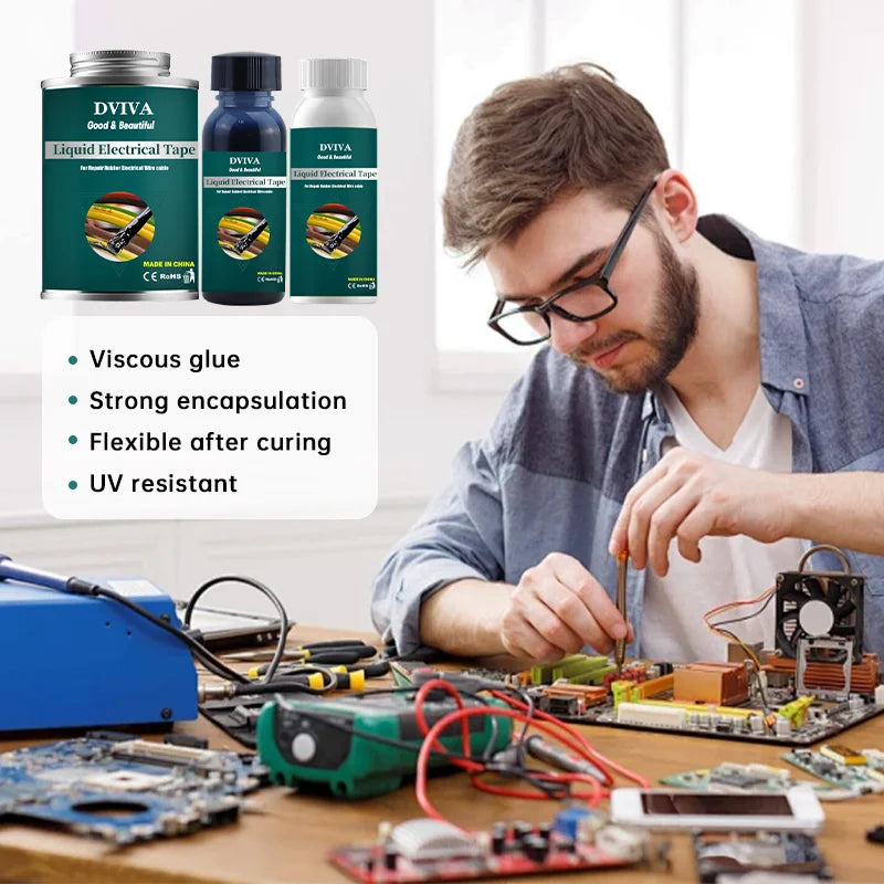 Liquid Electrical Tape Sealant | Insulation Paste & Fix Line Glue for Wires, Cables & Home Use