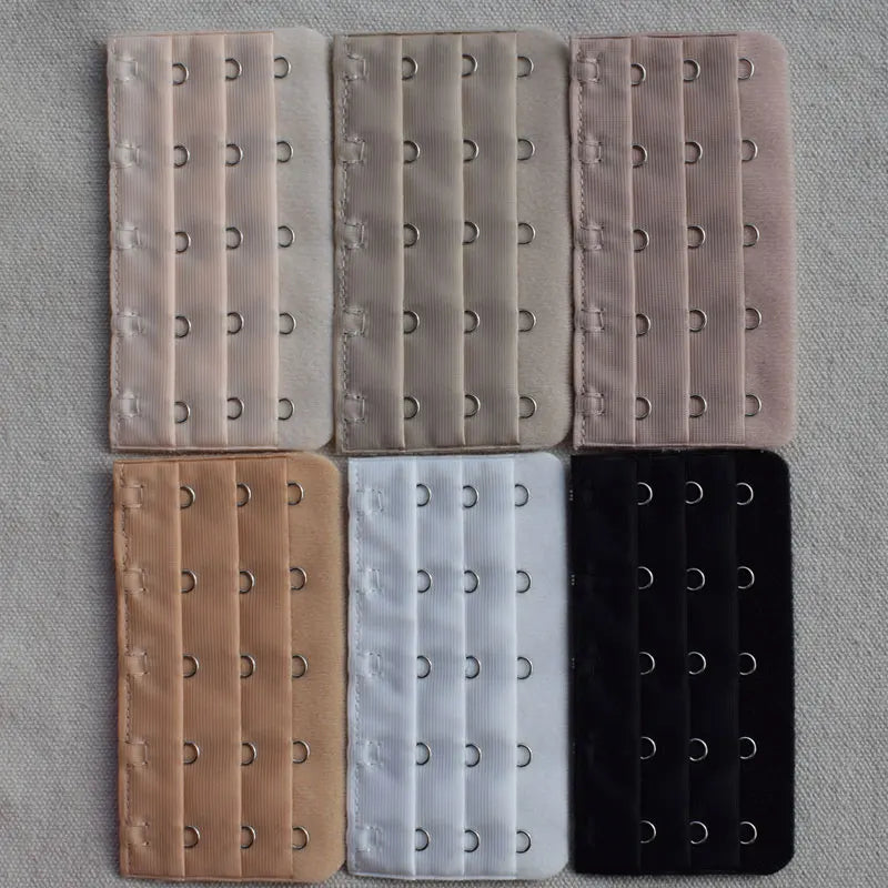 2PCS/4PCS Strap Extender Set – 3-Hook, 5-Row Adjustable Candy Color Bra Extenders for Women