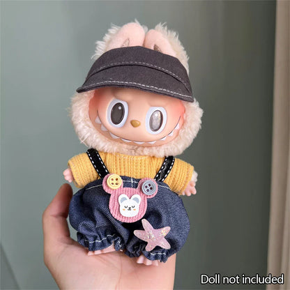 Fashion Labubu Clothes Outfit – Ropa Doll Accessories Suspenders Suit for 15cm & 17cm Labubu V1/V2 Plush Dolls