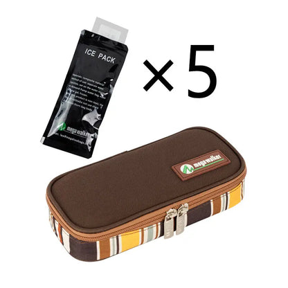 Mega Insulin Cooler Box – Portable Medium-Sized Insulated Travel Case for Diabetics with Nylon Fabric & Aluminum Foil Lining