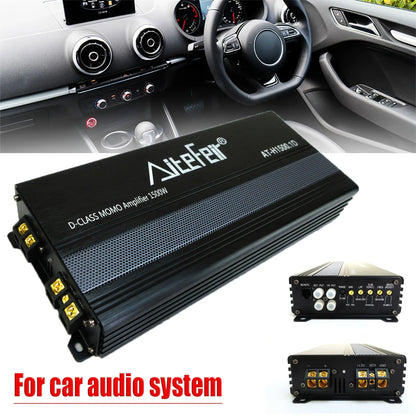 1500W RMS Class D Mono Amplifier with Remote - 1-Channel Stable Power Amp for Subwoofer Systems