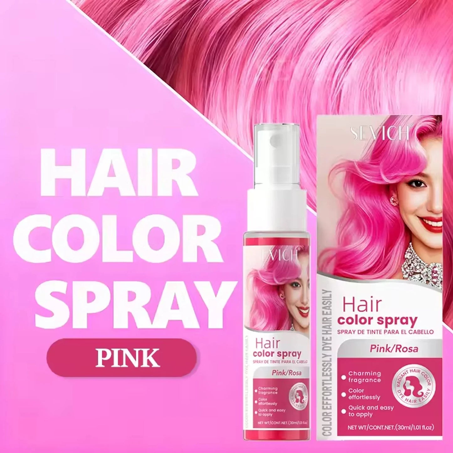 Temporary Hair Color Spray - Washable Instant Hair Dye for Multi-Color DIY Styling, Parties & Salon Looks