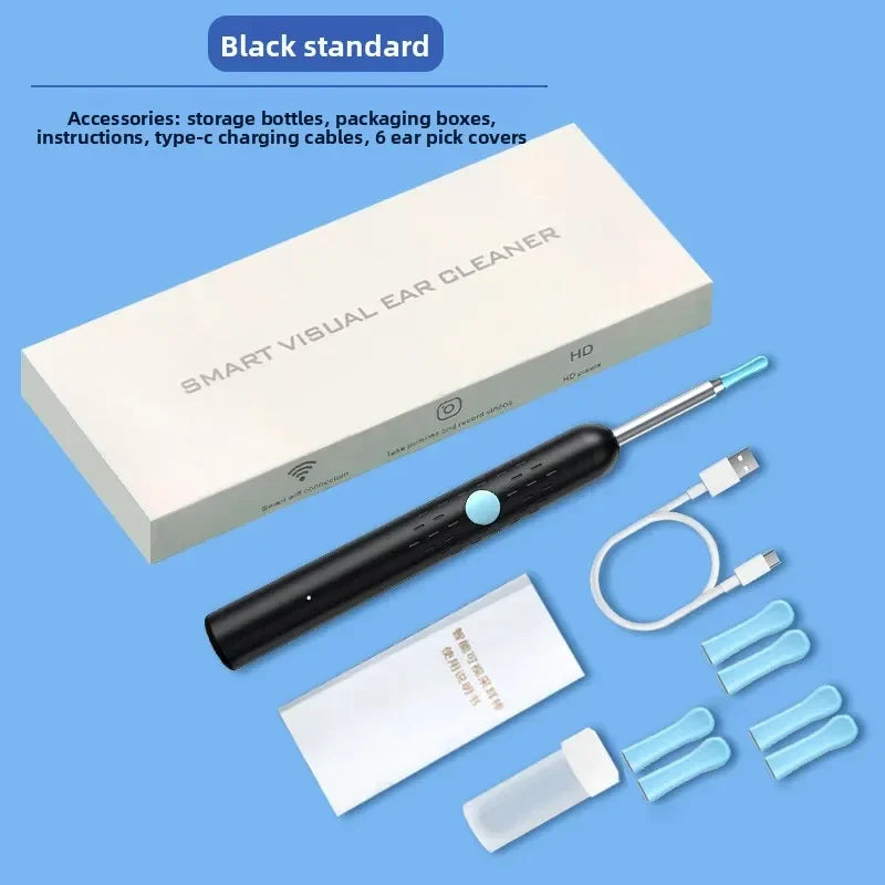 Visual Ear Wax Cleaner with Camera – Safe Earwax Removal Endoscope 5M HD Ear Cleaning Tool with LED Ear Care Inspection Device