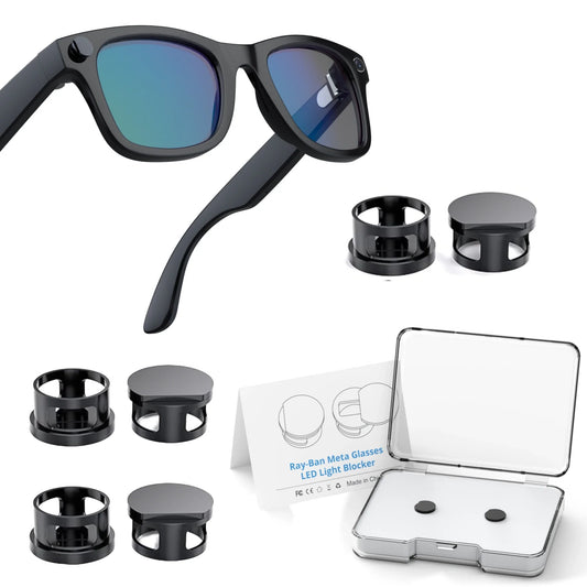 2/4/6PCS LED Light Blocking Covers for Meta Ray-Ban Smart Glasses – Camera Privacy Shield for Wayfarer, Skyler & Headliner