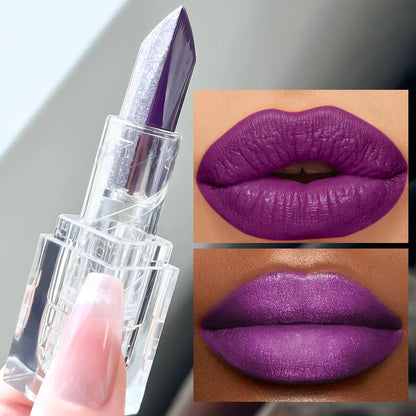 Purple Color-Changing Moisturizing Lipstick – Red Rose Temperature Sensitive Refillable Cosmetic