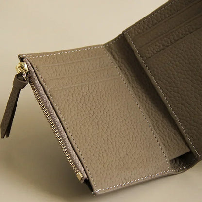 2024 New PU Leather Women's Small Wallet – Luxury Envelope Card Holder, Designer Zip Coin Purse, Short Cowhide Style