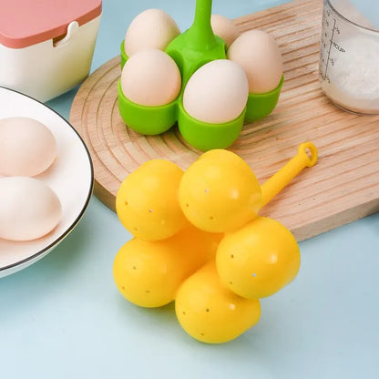 5-Hole Silicone Egg Cooker Tray - High-Temperature Resistant Steamer for Food Grade Complementary Food Preparation