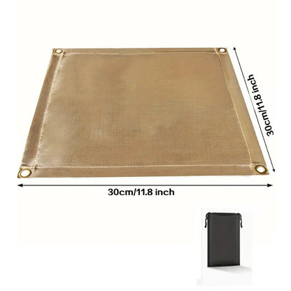 Outdoor Camping & BBQ Fire Protection Mat – High-Temperature Iron Fire Retardant Carpet for Picnic, Barbecue & Indoor Use