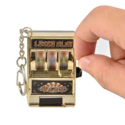 Fruit Slot Machine Keychain – Lucky Charm Mini Casino Pendant Bag Charm, Novelty Gift for Kids & Adults
