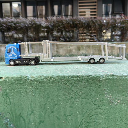 1:50 Large Diecast Alloy Truck Model – Pull-Back Sound & Light Container Transport Vehicle Toy for Boys’ Gifts