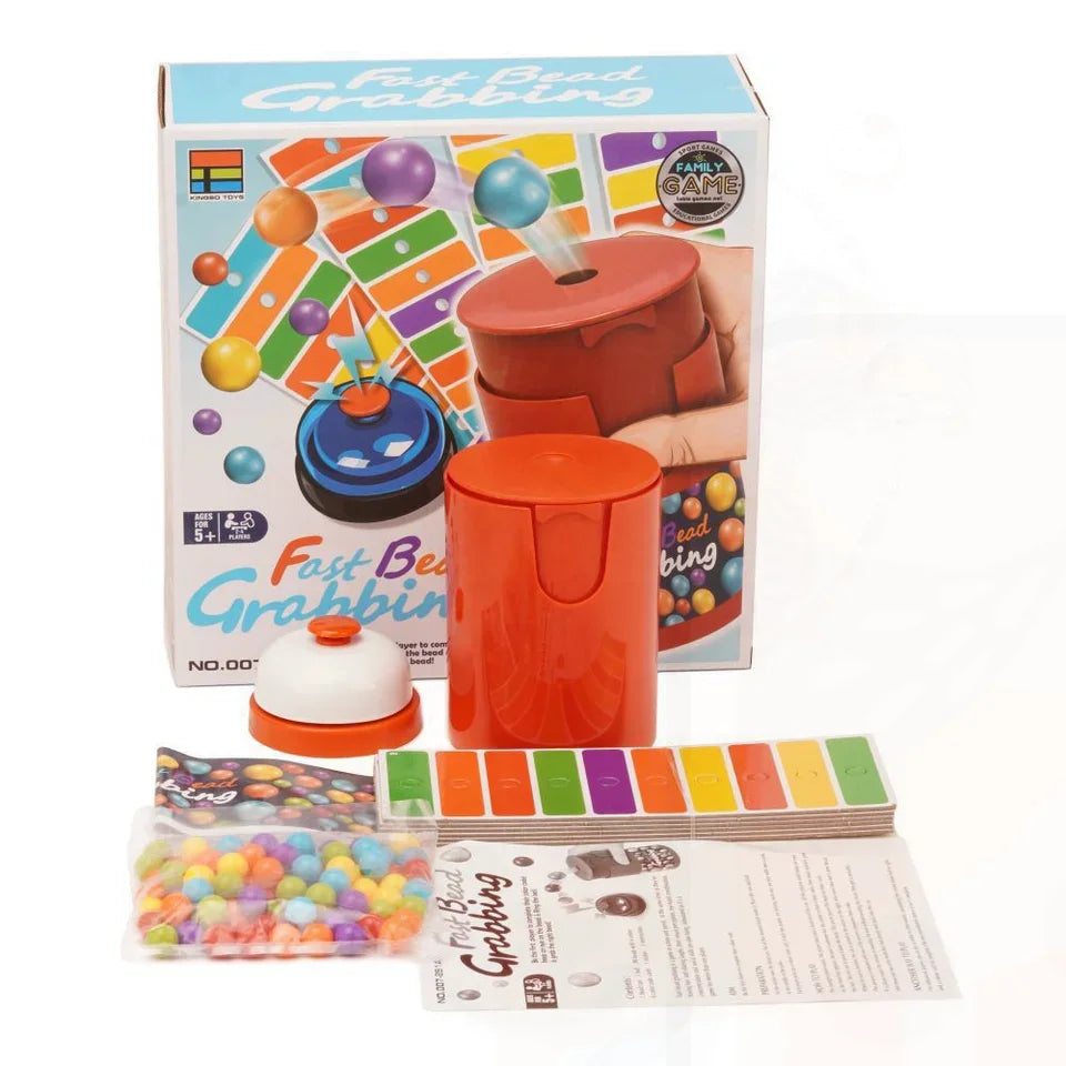 Fast Bead Grab Board Game — Two-Player Strategy Game with Bells, Fun Interactive Game for Kids & Adults