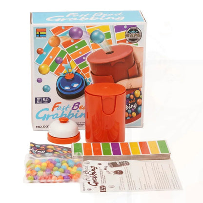 Fast Bead Grab Board Game — Two-Player Strategy Game with Bells, Fun Interactive Game for Kids & Adults