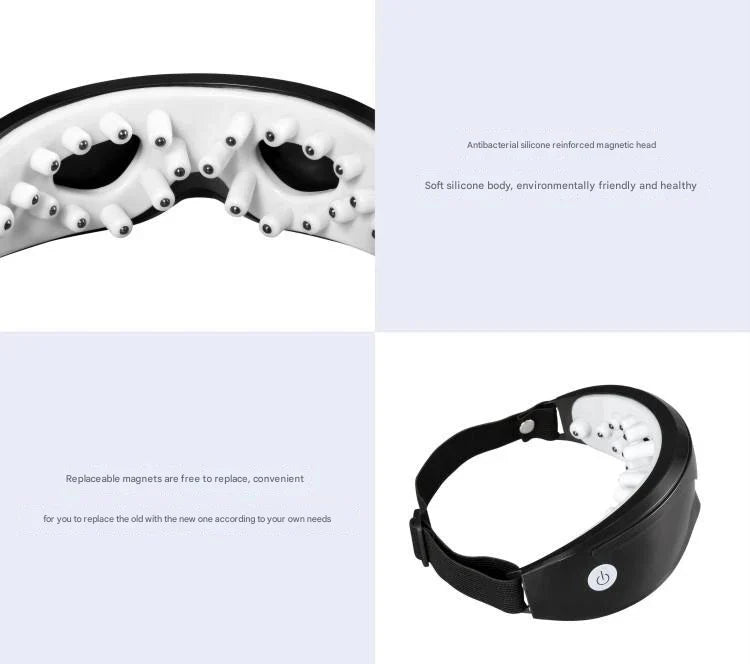 Eye Massager with 9 Modes & Multi-Frequency Vibration – 22-Magnet Therapy for Eye Health