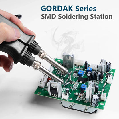 GORDAK 902 BGA Rework Soldering Station with Dual Heating Tweezers — Electric Desoldering Iron Tool