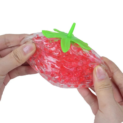 Strawberry Squishy Stress Ball – Sensory Fidget Toy for Kids & Adults, Anxiety Relief Squeeze Dough Ball