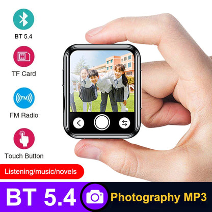 MP3 Music Player with Bluetooth 5.4 - HiFi MP4 Walkman, Full Touch Screen, Built-in Speaker, Recorder, Camera, FM & E-book