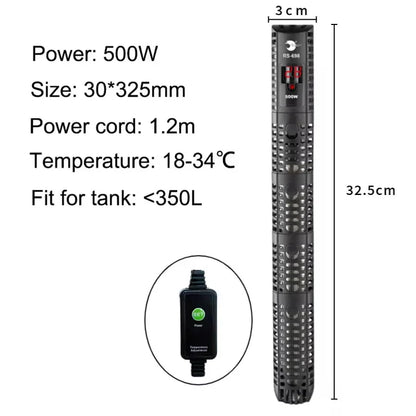 Aquarium Submersible Heater - Water Heating Rod with Temperature Control for Fish Tanks, 220-240V, 50-500W