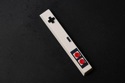 Retro Gamepad Keycap 6.25u Spacebar – Artisan ABS Keycap for MX Switches, Black & White for Mechanical Gaming Keyboards
