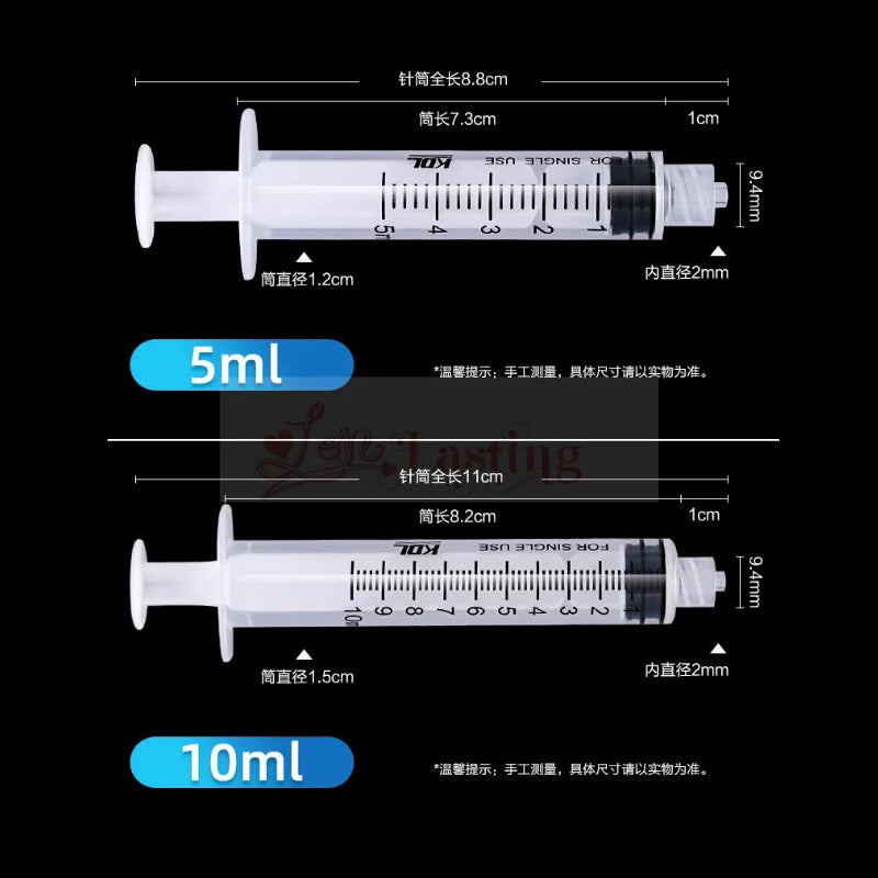 20PCS Plastic Luer Lock Syringes – 1ML/5ML/10ML Disposable Sampler Injectors for Perfume, Rinse & Measurement