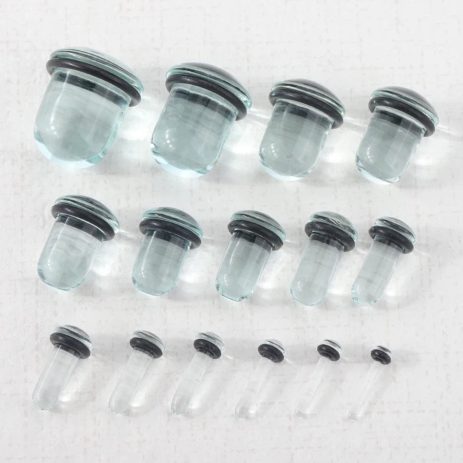 Glass Ear Tunnels & Plugs | Ear Stretchers, Expander Earrings for Women Body Jewelry 1.6–16mm