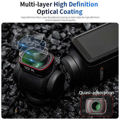 STARTRC 10X Macro Lens for DJI Osmo Pocket 3 – Magnetic HD Optical Glass Camera Filter Accessory