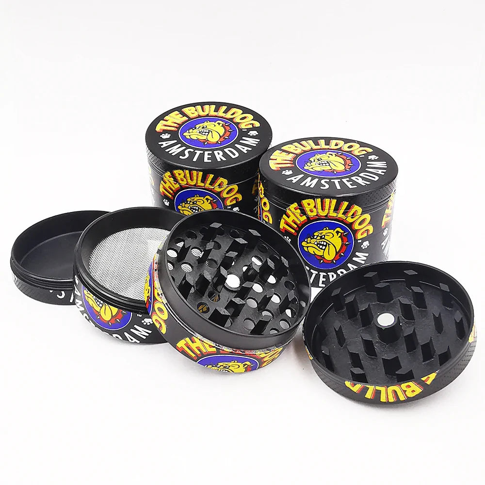 50mm Metal Dog Herb Grinder — 4-Layer Manual Spice, Pepper & Tobacco Mill for Smoking Accessories