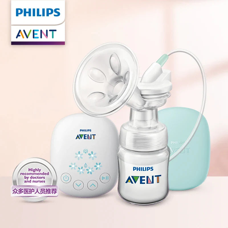 PHILIPS AVENT Unilateral Automatic Breast Pump – Portable Intelligent Massage with Petal Pad, Imitates Baby Suck for Lactation
