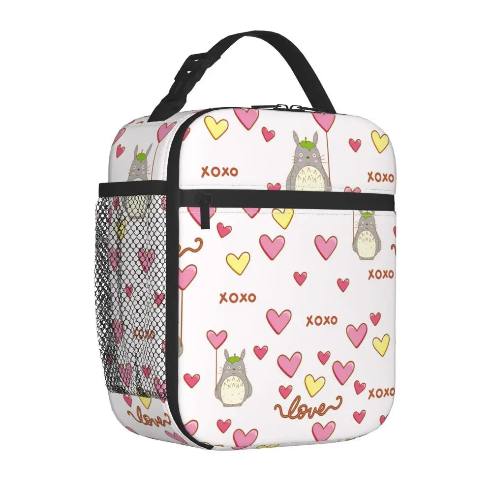 Totoro Miyazaki Anime Insulated Lunch Tote Bag – Portable Thermal Cooler for School & Office
