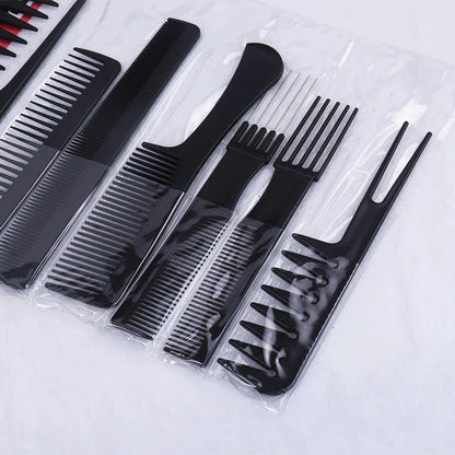 10-Piece Multifunctional Hair Comb Set – Anti-Static Hair Care & Styling Tools for Beauty and Salon