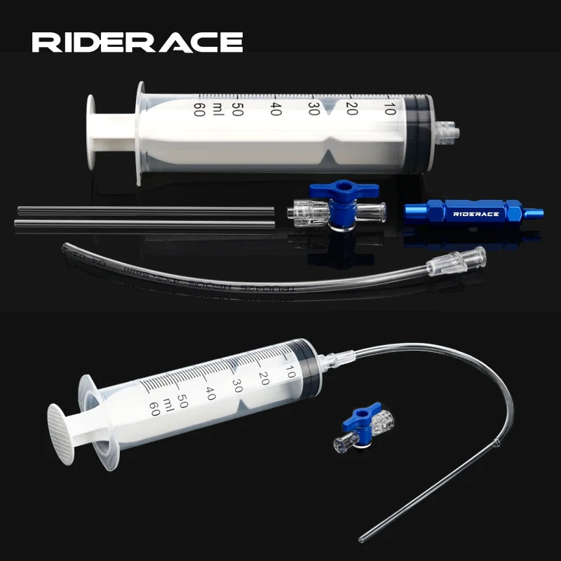 Bicycle Tubeless Tire Liquid Injection Tool — 60ML Syringe with Presta Valve Core Remover for MTB & Road Bikes