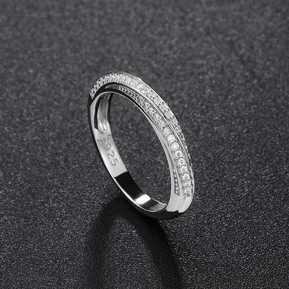 100% Pass Diamond Tester Pen & Moissanite Ring – Matching 925 Sterling Silver Wedding Band for Women