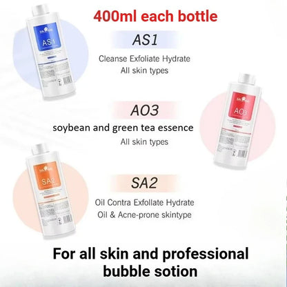 400ml Aqua Peel Solution AS1 SA2 AO3 Facial Machine Skin Deep Cleansing Serum Exfoliating Hydrating Replenish Water Treatment Fluid