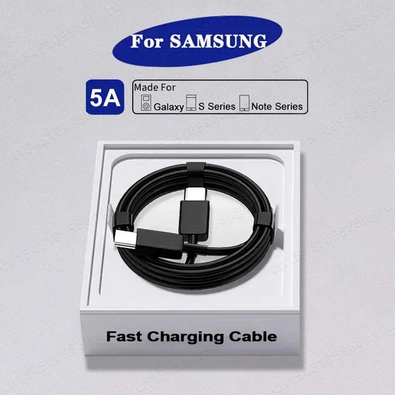 2PCS 45W PD USB-C Cables – Fast Charging & Data for Samsung Galaxy S20/S21/S22/S23 Ultra, Note 10/5G, A53/A54