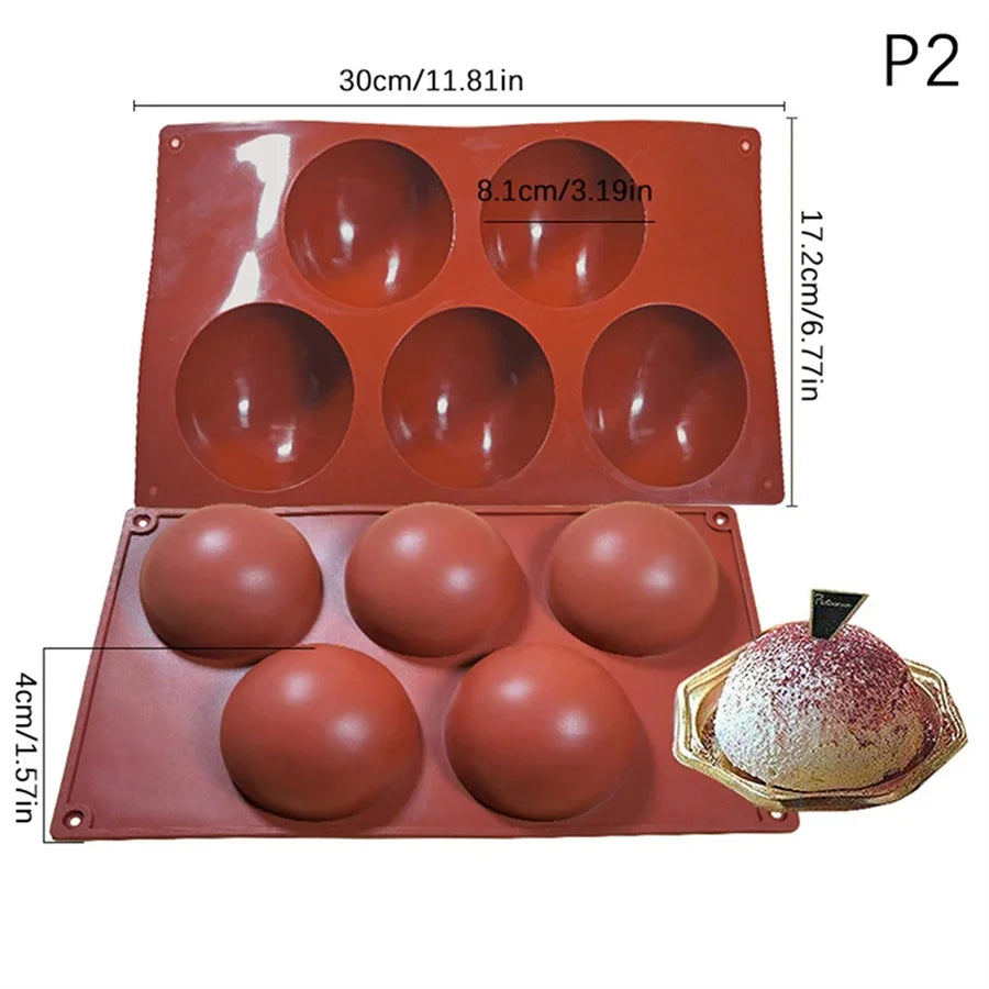 3D Fruit Shape Silicone Cake Mold — French Dessert Baking Tools for Brownies, Mousse & Pastry Decoration