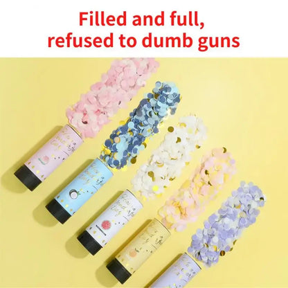 Mini Hand-Held Confetti Popper Cannon: Festive Party Decor for Birthday, Wedding, and Christmas