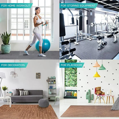 4-20PCS EVA Puzzle Fitness Mat – Interlocking Foam Floor Tiles, Non-Slip Home Gym & Kids Play Mat