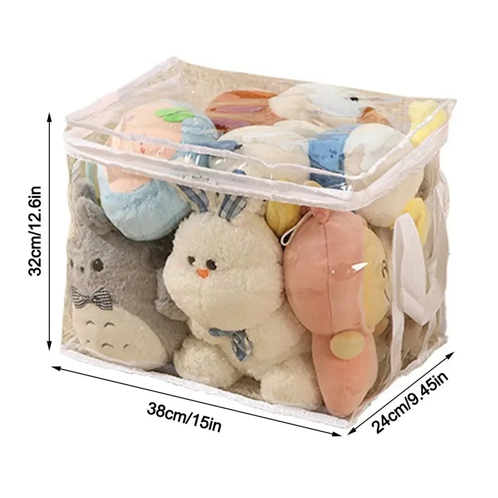 Large Capacity PVC Waterproof Toy Storage Box – Foldable Transparent Dustproof Home Organizer Bag