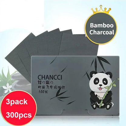 100/300PCS or 6 Packs Portable Facial Oil Blotting Papers – Oil Control & Face Cleansing Wipes
