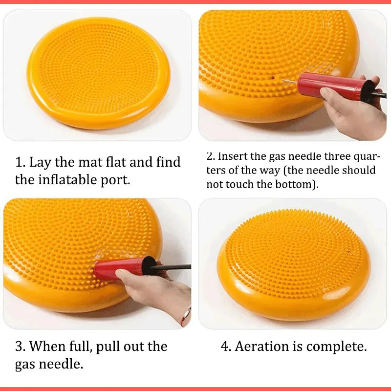 Montessori PVC Balance Stone - Inflatable Sensory Cushion for Children, Tactile Sensing & Social Games