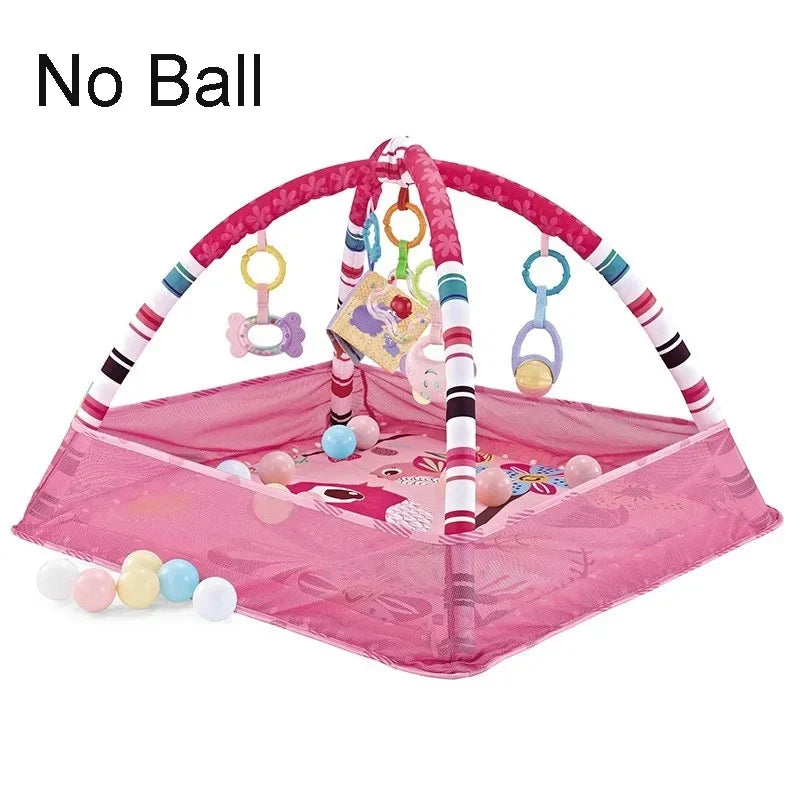 Baby Play Gym Mat — Activity Play Mat with Rack for Newborns & Toddlers 0–36 Months, Tummy Time, Crawling & Play Blanket Toys