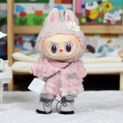 17cm Labubu Outfit – Macaron Vinyl Face Doll Clothes, Fashion Decoration Accessories [Clothes Only]