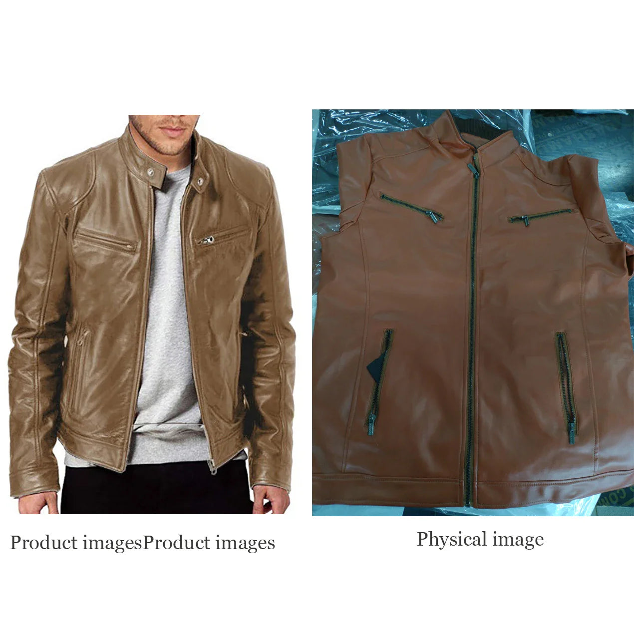 2024 Men’s Motorcycle Leather Jacket – Casual Slim Fit PU Coat with Lapel, Anti-Wind Motorcycle Outerwear for Autumn