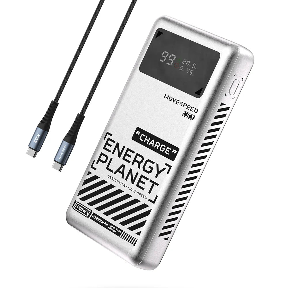 MOVESPEED M25Pro 140W Power Bank – 25000mAh Portable External Battery with Type C Fast Charge for iPhone, MacBook & Laptop