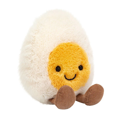 Lovely Soft Boiled Egg Cat Toy – Creative Pet Doll, Happy Smile Plush for Home, Holiday & Kids Gift