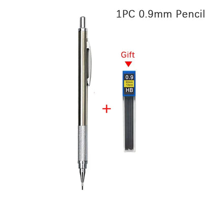Full Metal Mechanical Pencil Set — 0.3–2.0mm Automatic Pencils for Art, Drawing & School