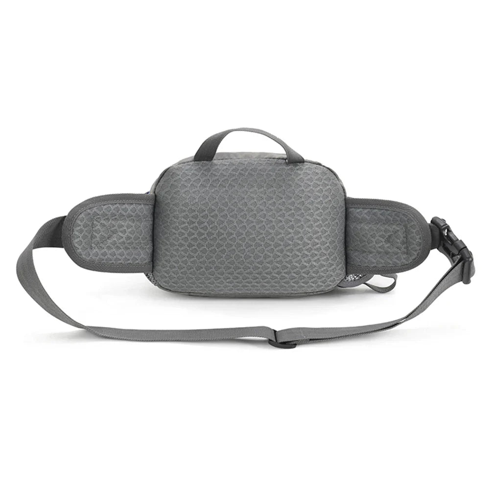 Running Belt Fanny Pack with Bottle Holder – Nylon Waist Sling Phone Pouch for Jogging, Hiking & Hydration