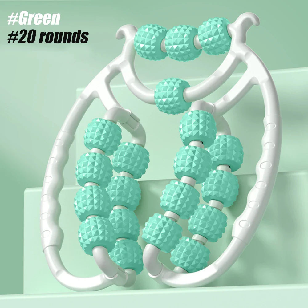 Portable Round Massager Roller – Waist, Abdominal & Leg Clip Tool for Cellulite, Stovepipe & Meridian Massage