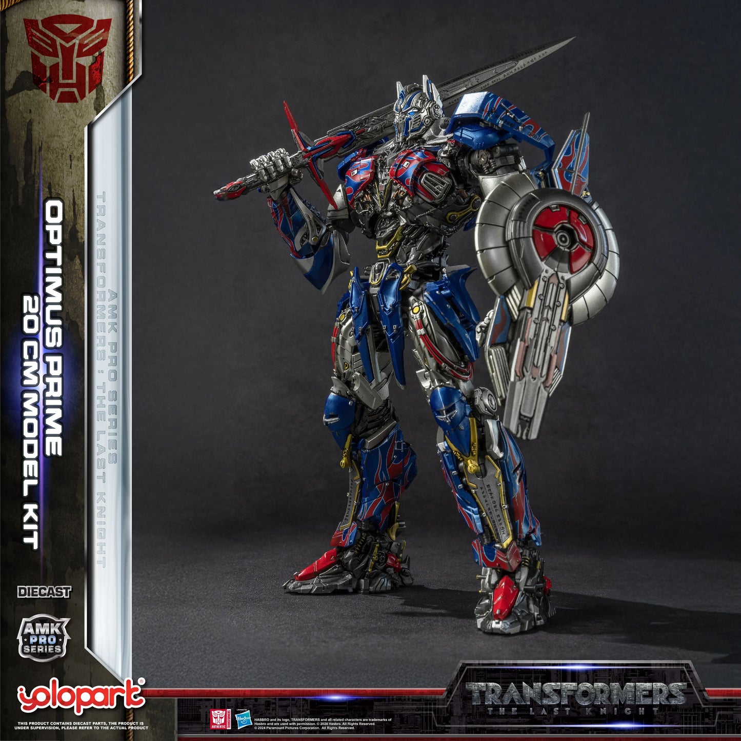 YOLOPARK Transformers Model – The Last Knight AMK PRO 20cm Optimus Prime Action Figure Toy for Boys & Men